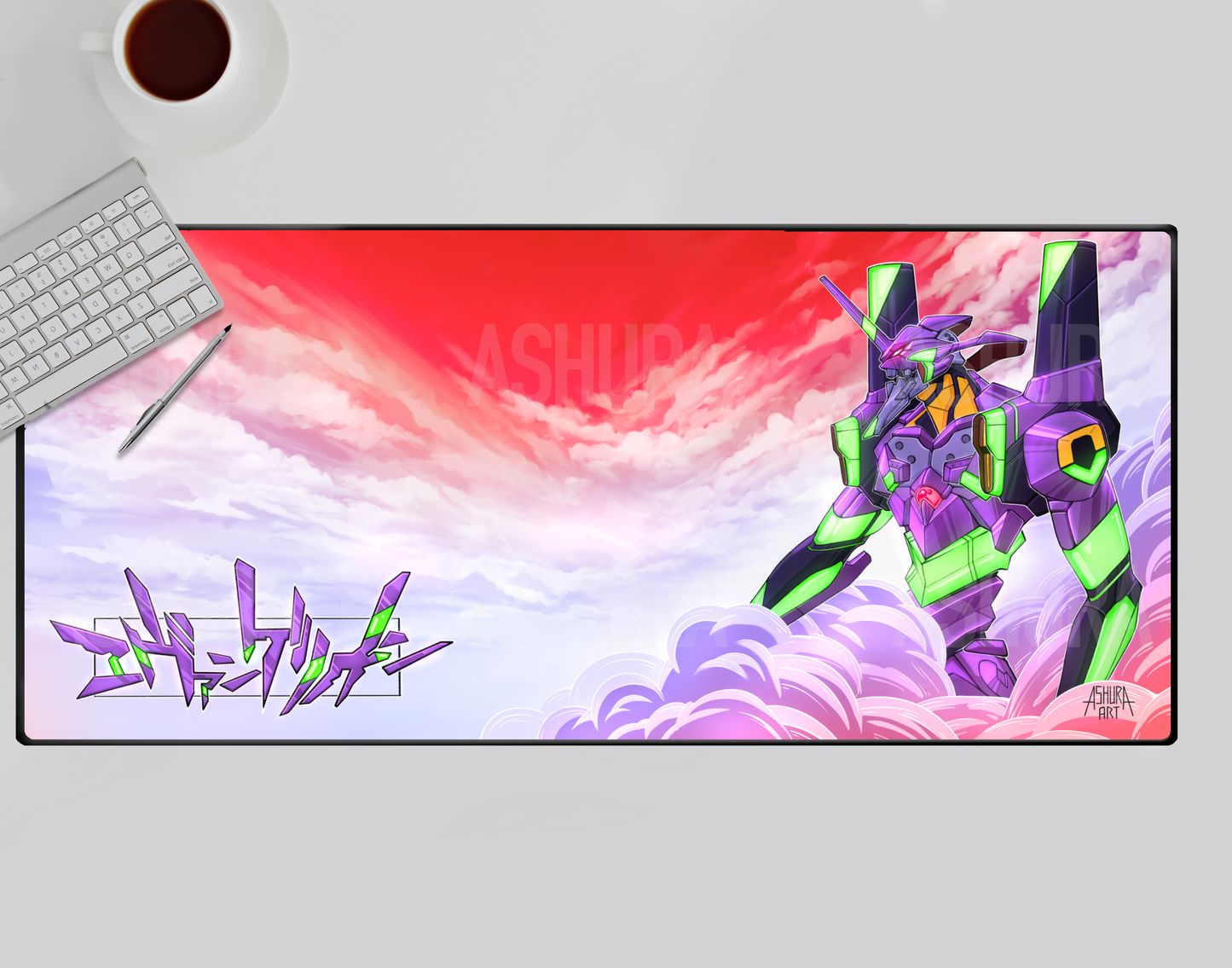 Gamemat / XL-Mousepad "EVA-01 (rot)"