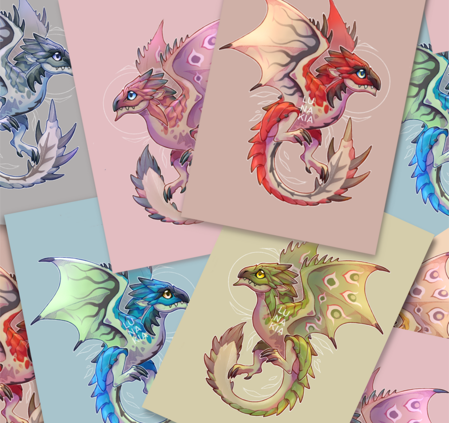 Postcards "Rathian & Rathalos"