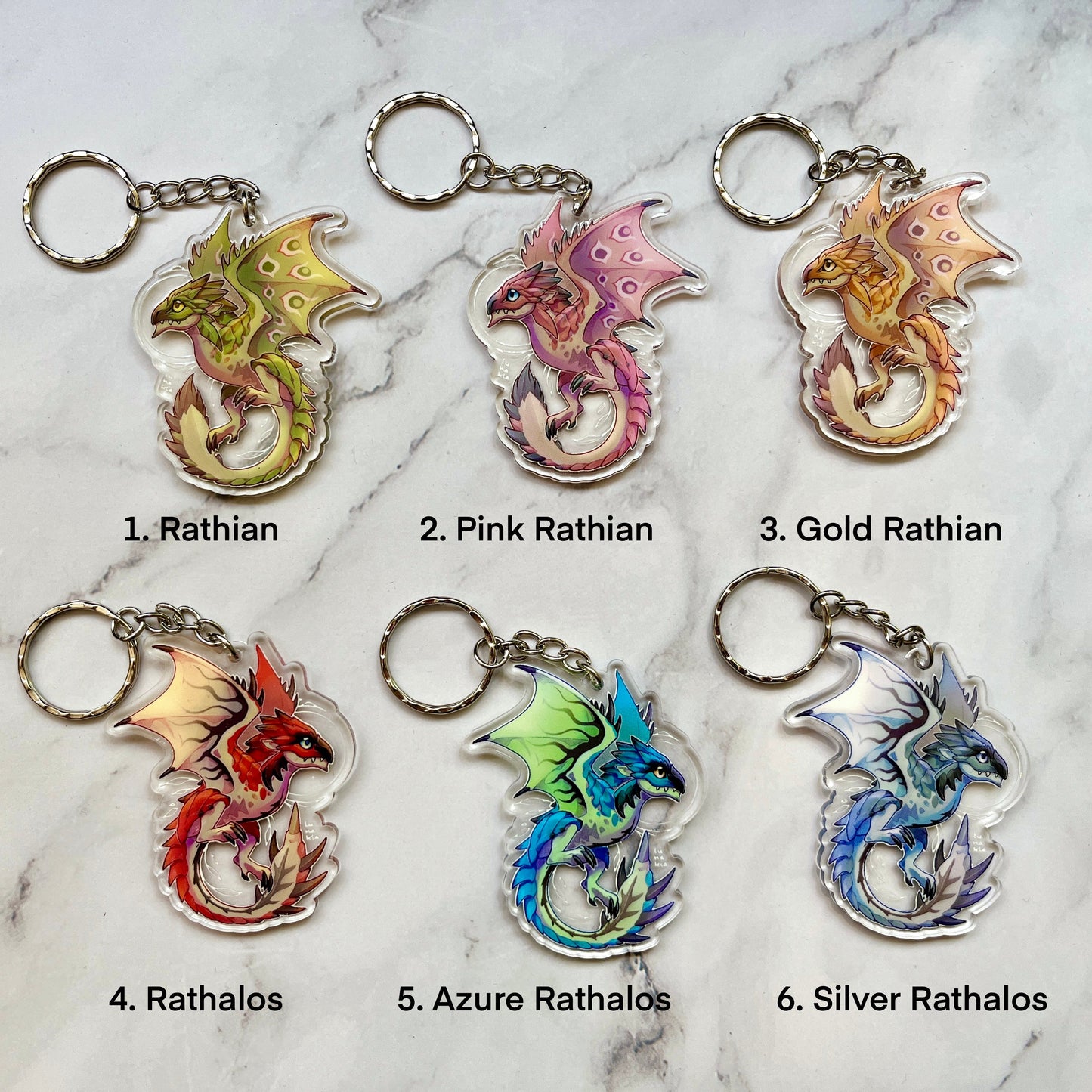 Keychains "Rathian & Rathalos"