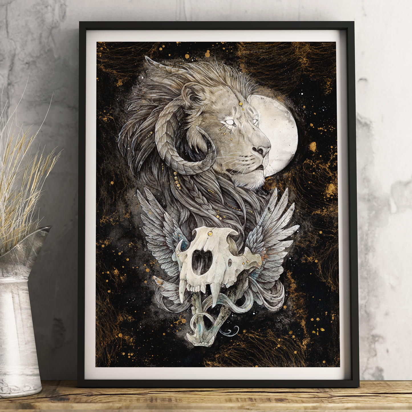 Kunstdruck "Lion's Gold"