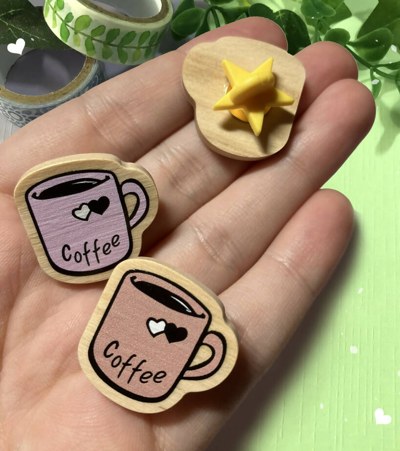 Coffee Wooden Pin