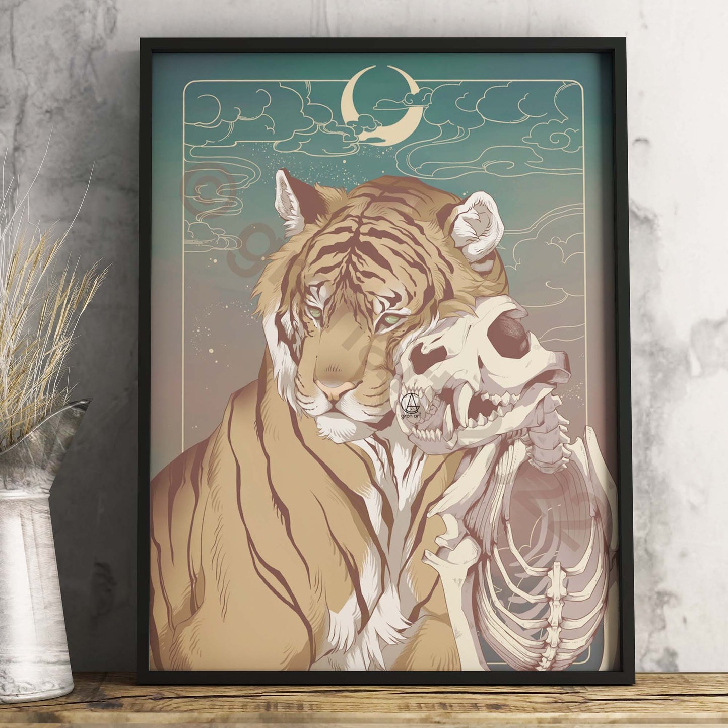 Kunstdruck "Grief Tiger" von Gren Art