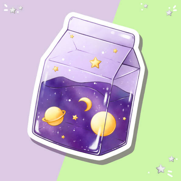 Galaxy Drink Glossy Vinyl Sticker