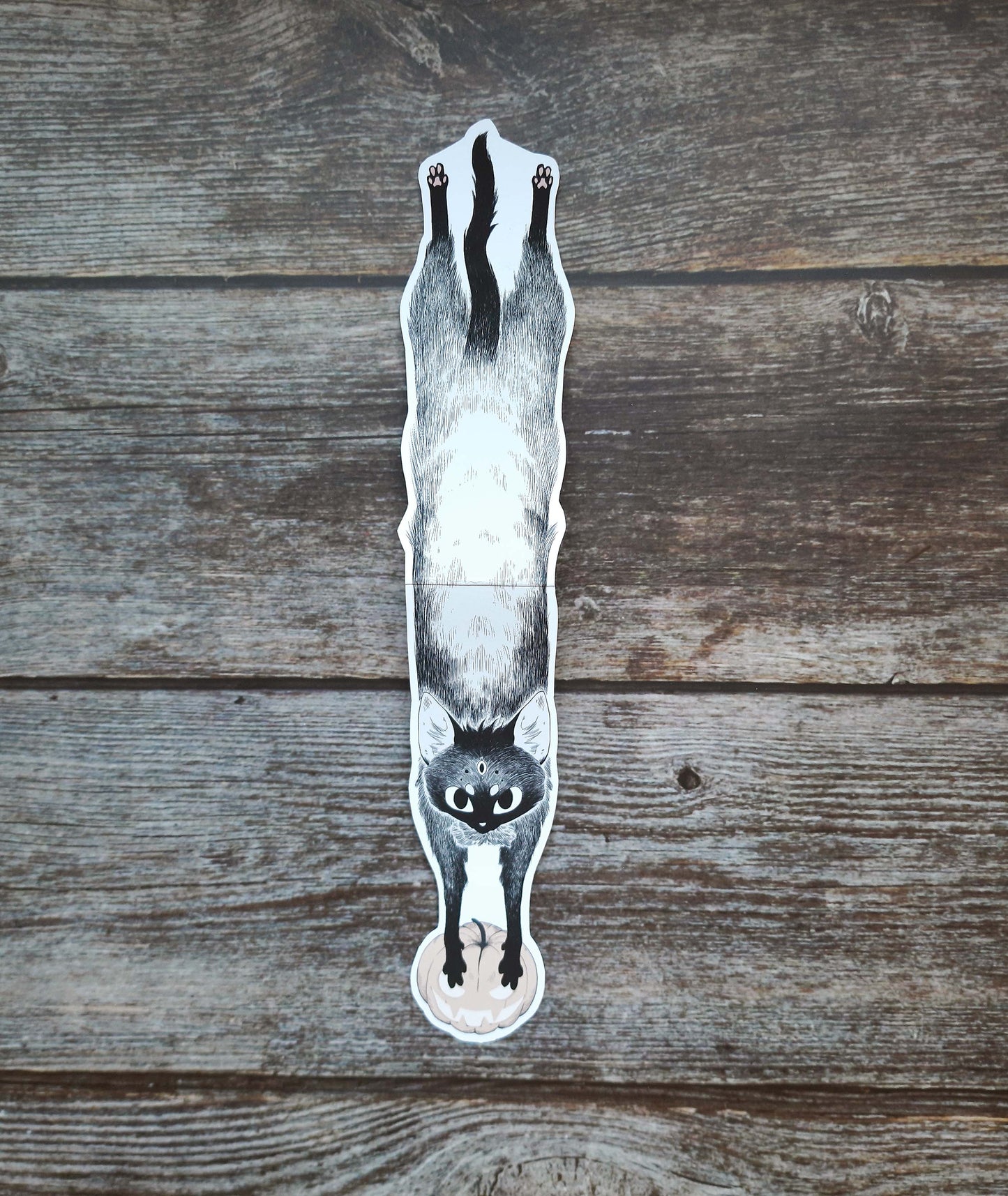 Bookmark "Pumpkin Cat Clipping" by Gren Art