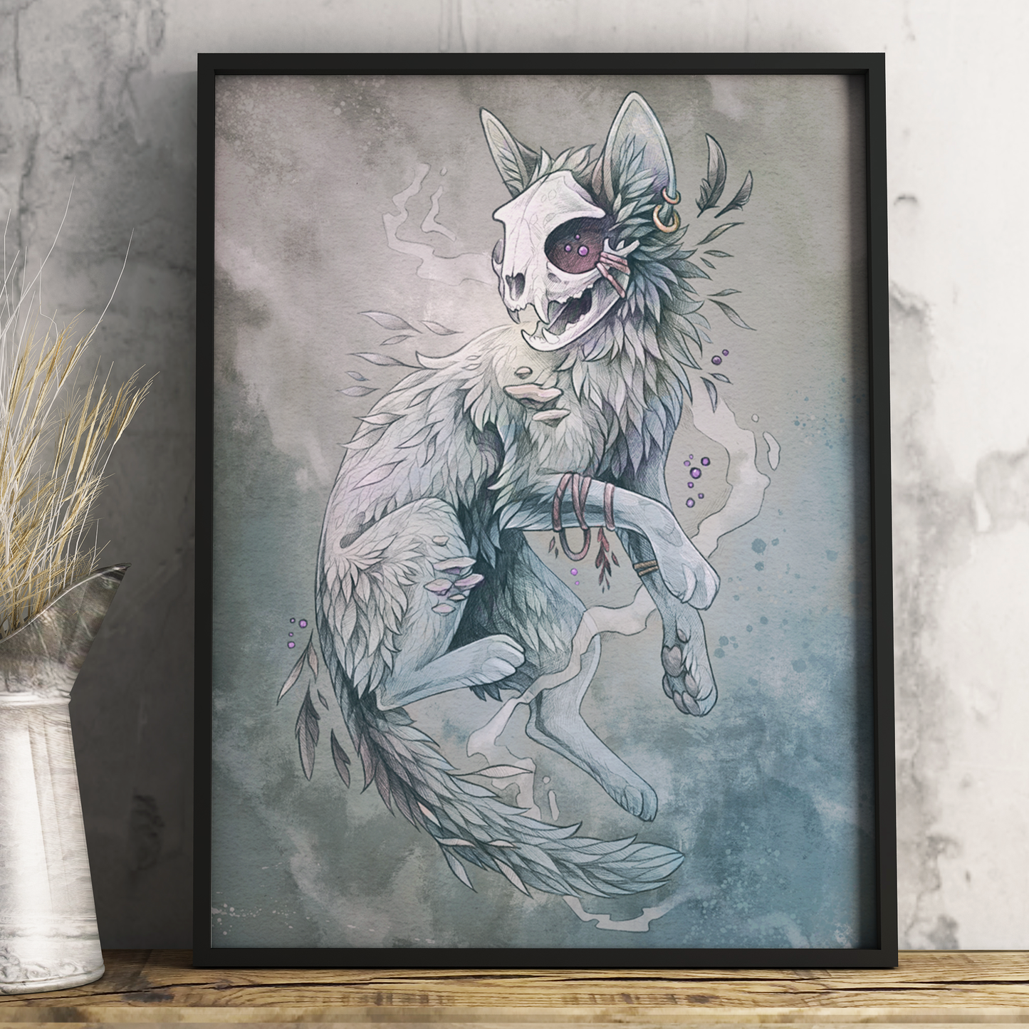 Kunstdruck "Plant Kitty"