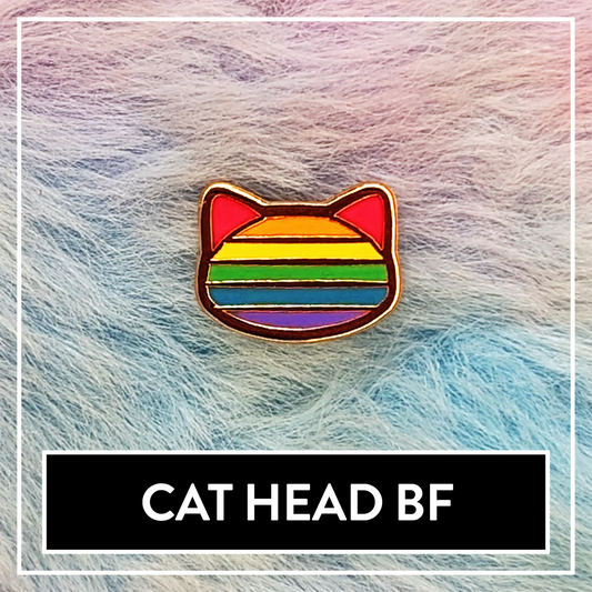 Pin "Mini Rainbow Cat Head"