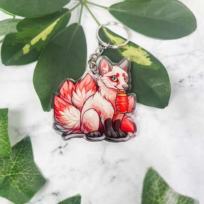 Keychain "Kitsune mit Laterne"