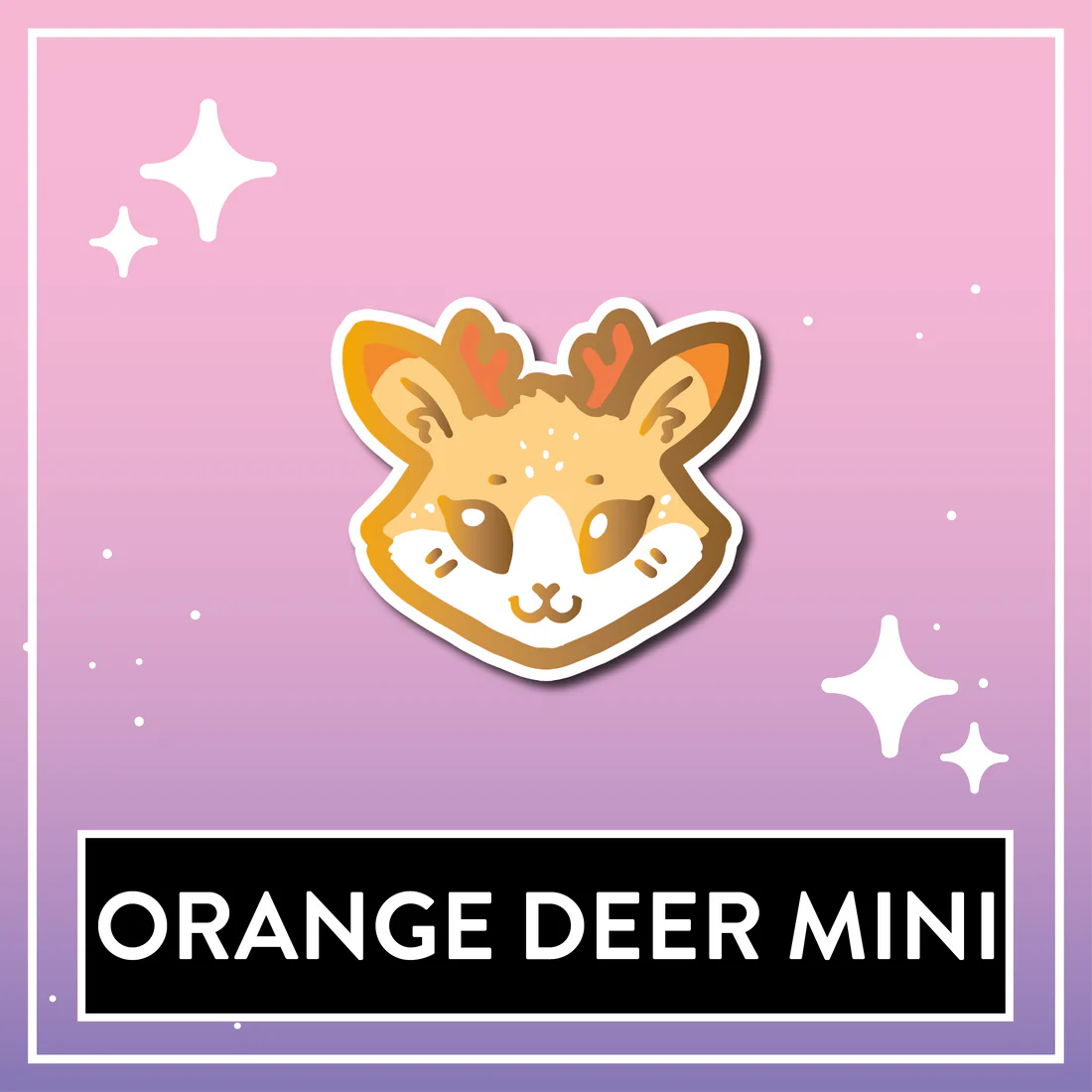 Pin "Mini Orange Deer Head"