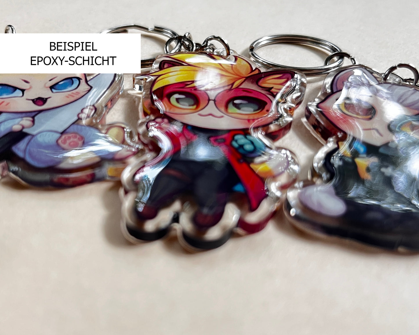 Keychain "Kitsune mit Laterne"