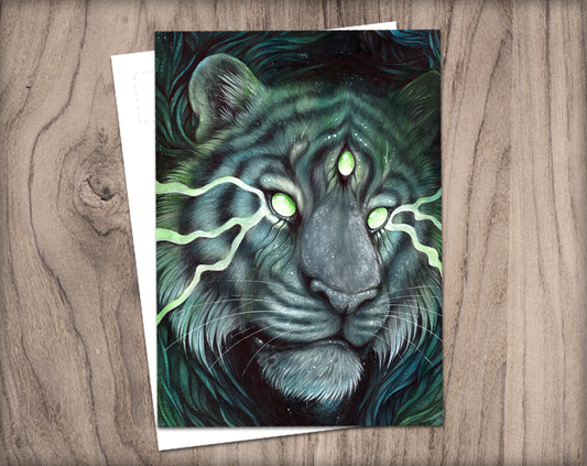 Postkarte "Three Eyed Tiger"