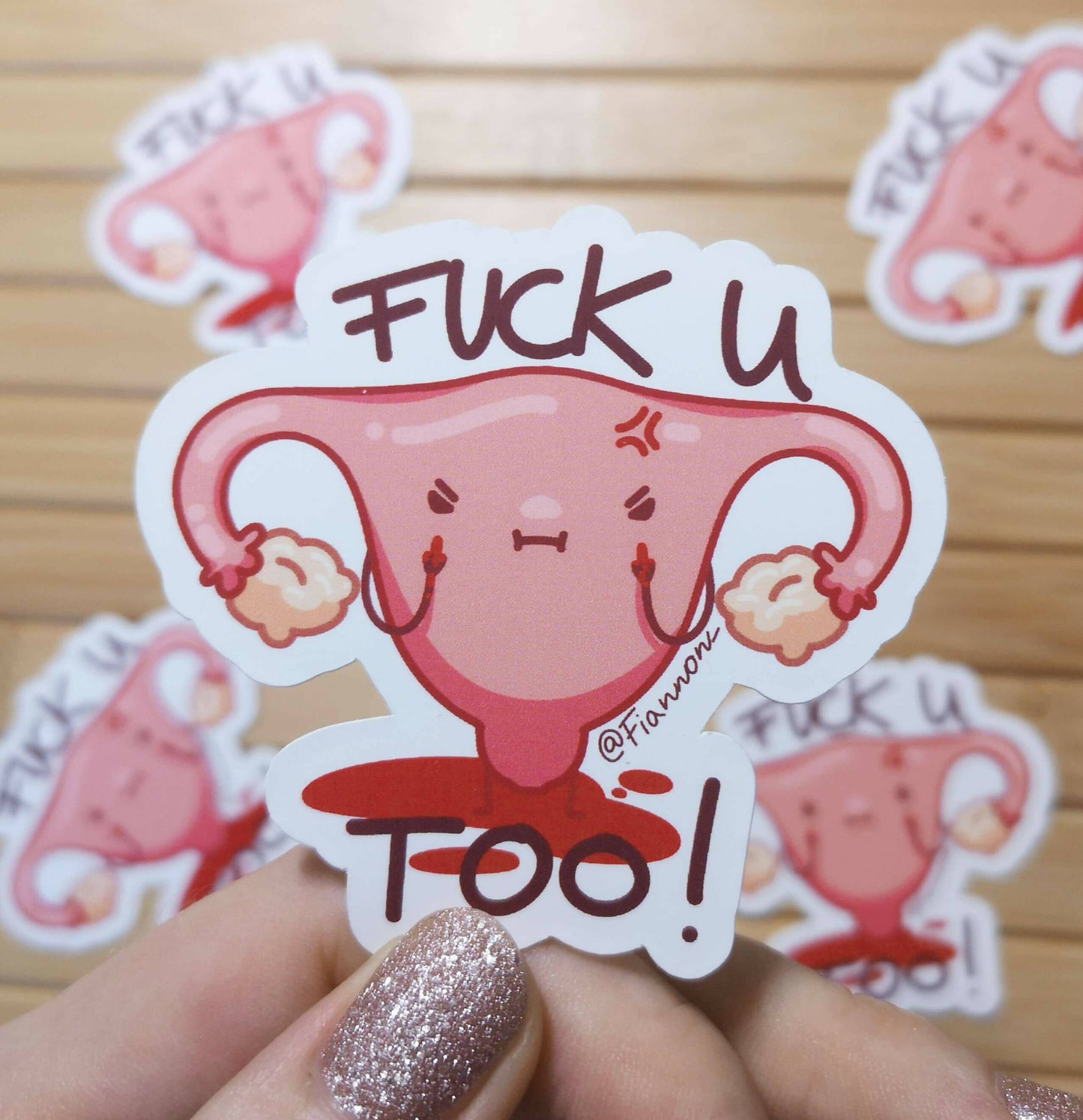 Uterus Frustration Sticker Shiny Vinyl