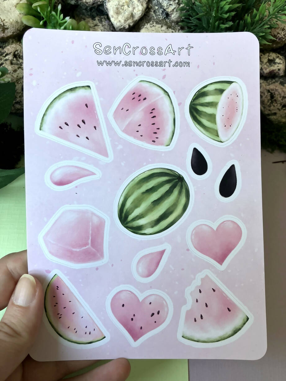 Melon Kiss Cut Sticker Sheet