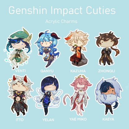 Genshin Impact Chibi Acrylic Charms