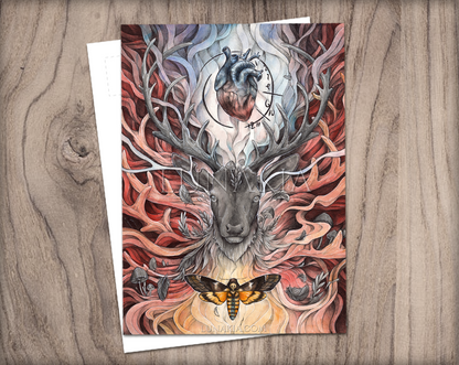 Postcard "The Raven Stag"