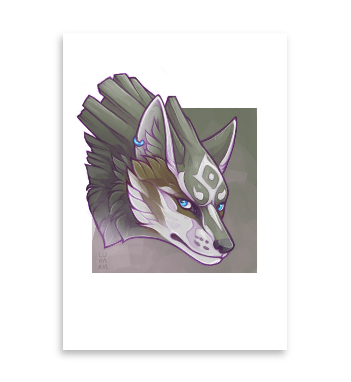 Art Print "Link Wolf Mini Portrait"