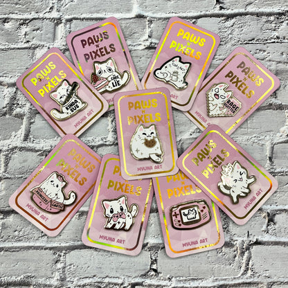 "Paws'n'Pixels" Pin Collection by Myuna Art