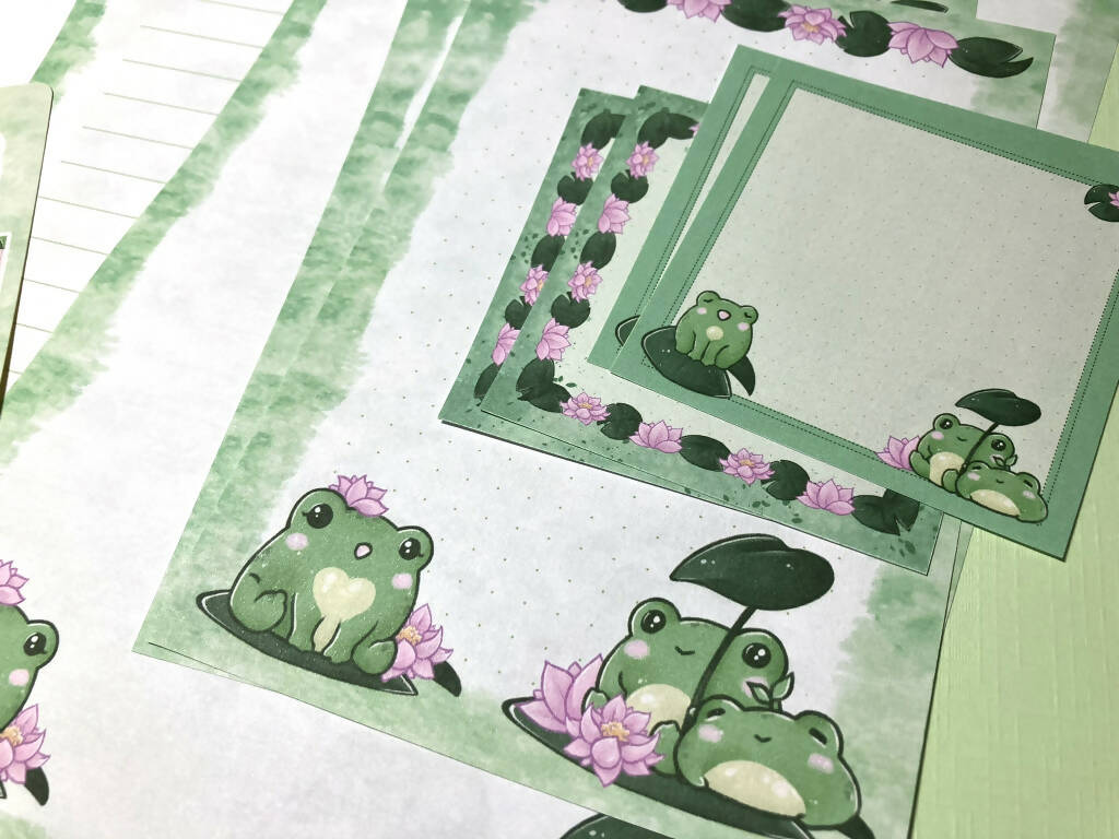 Cute Frogs Letter Set