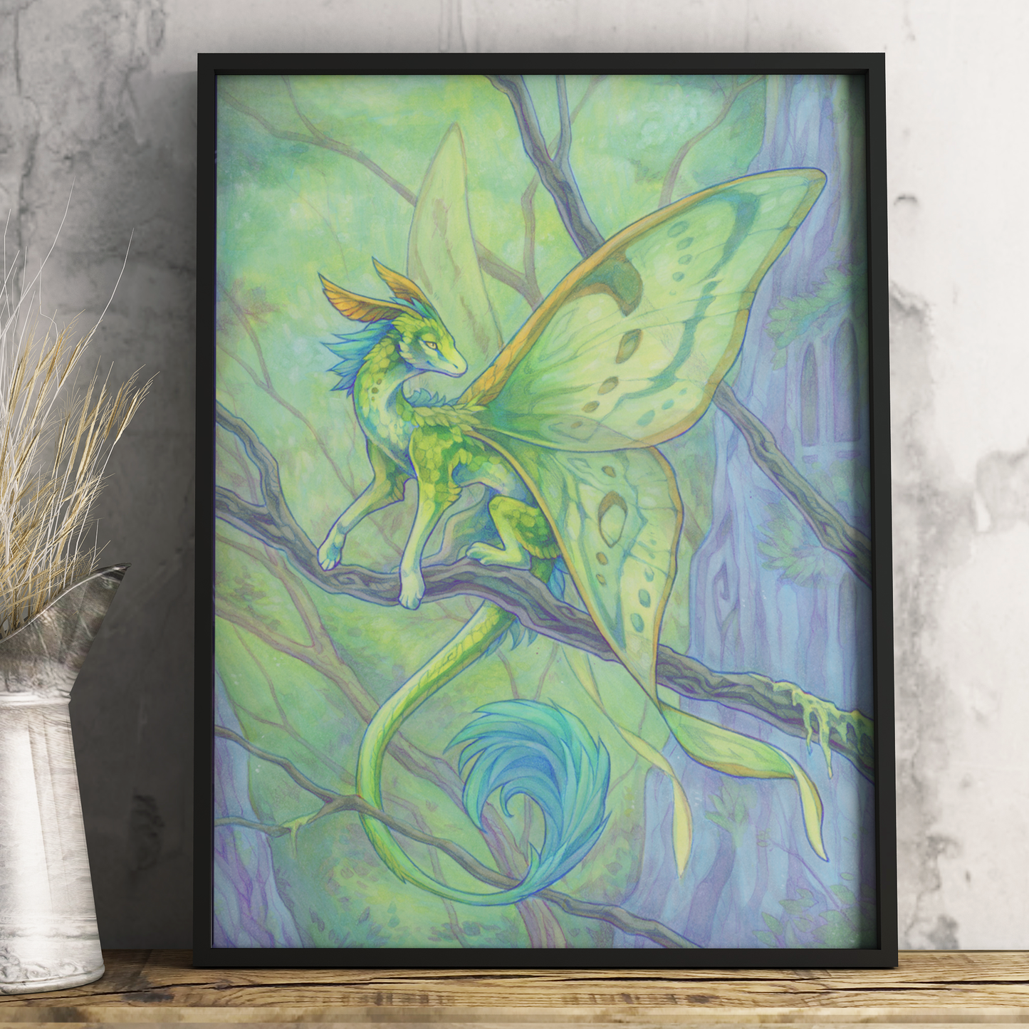 Art print "Luna Moth Dragon"