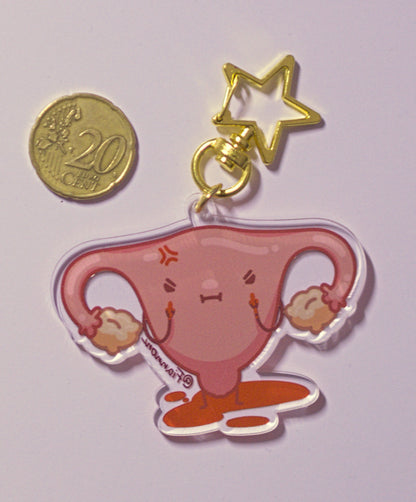 Angy Uterus - Acrylic Charm