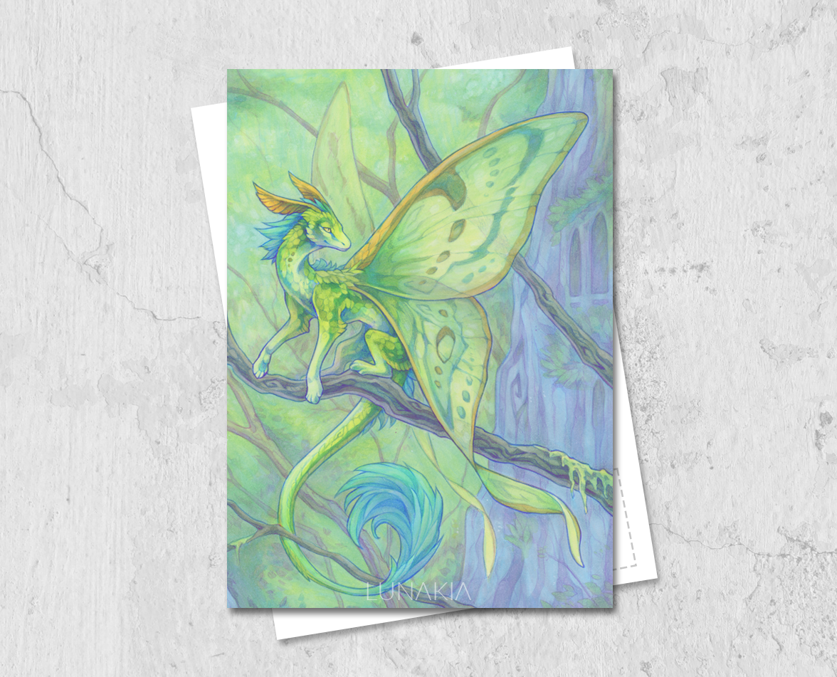 Postcard "Luna Moth Dragon"