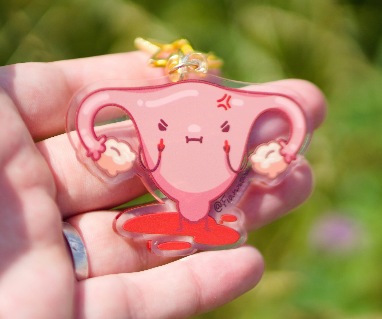 Angy Uterus - Acrylic Charm