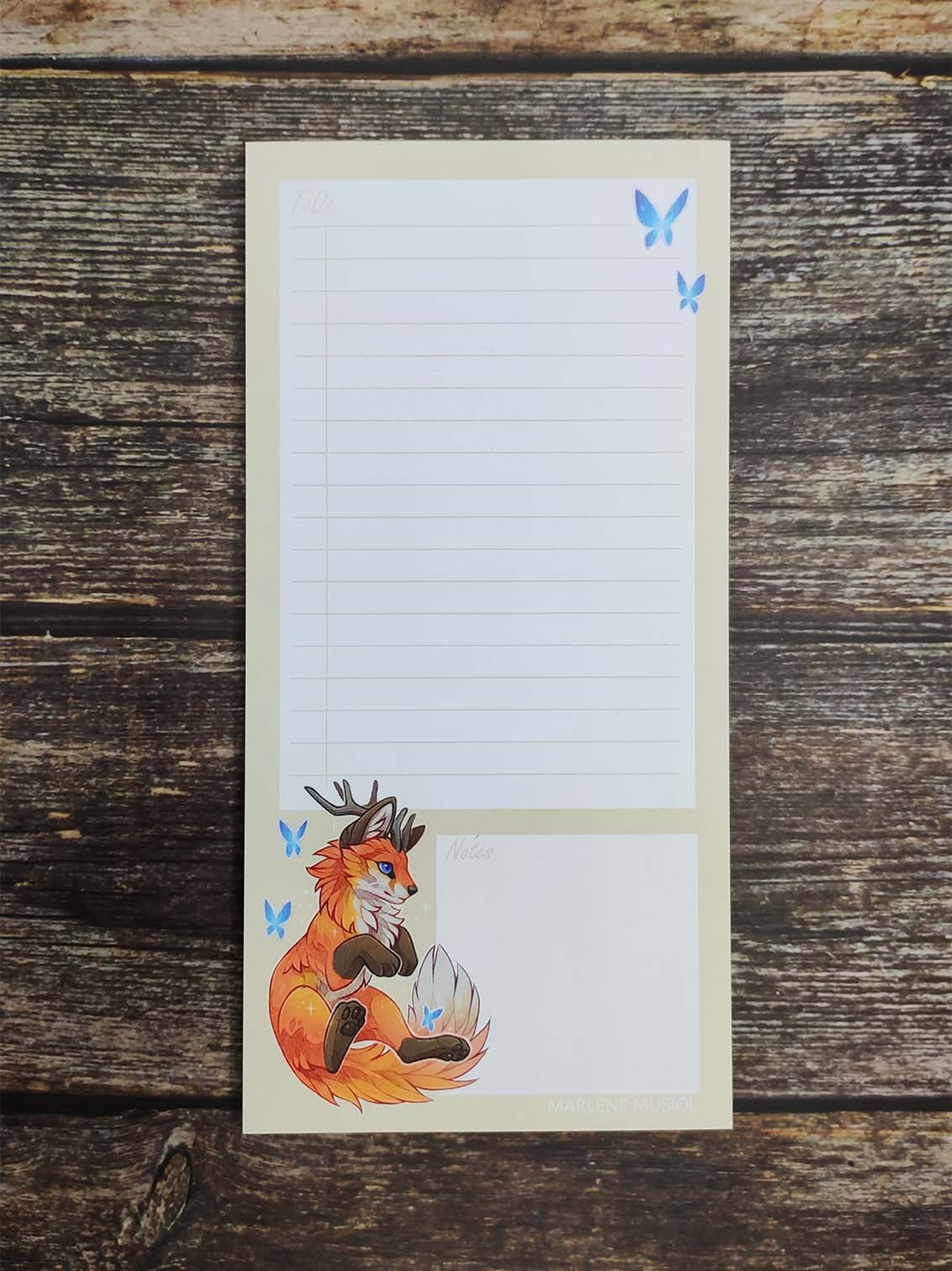 Notepad ToDo List "Fairy Fox"