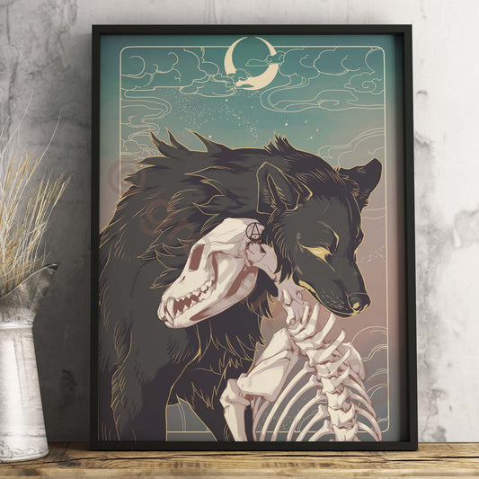 Art print "Grief Wolf" by Gren Art