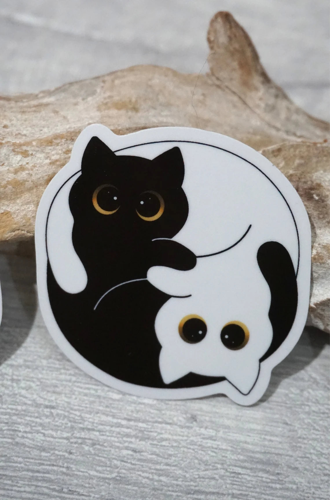 Sticker "Yin and Yang kittens" yellow eyes from End of Horizon