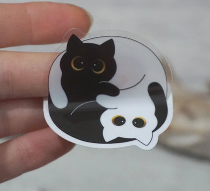 Sticker "Yin and Yang kittens" yellow eyes from End of Horizon