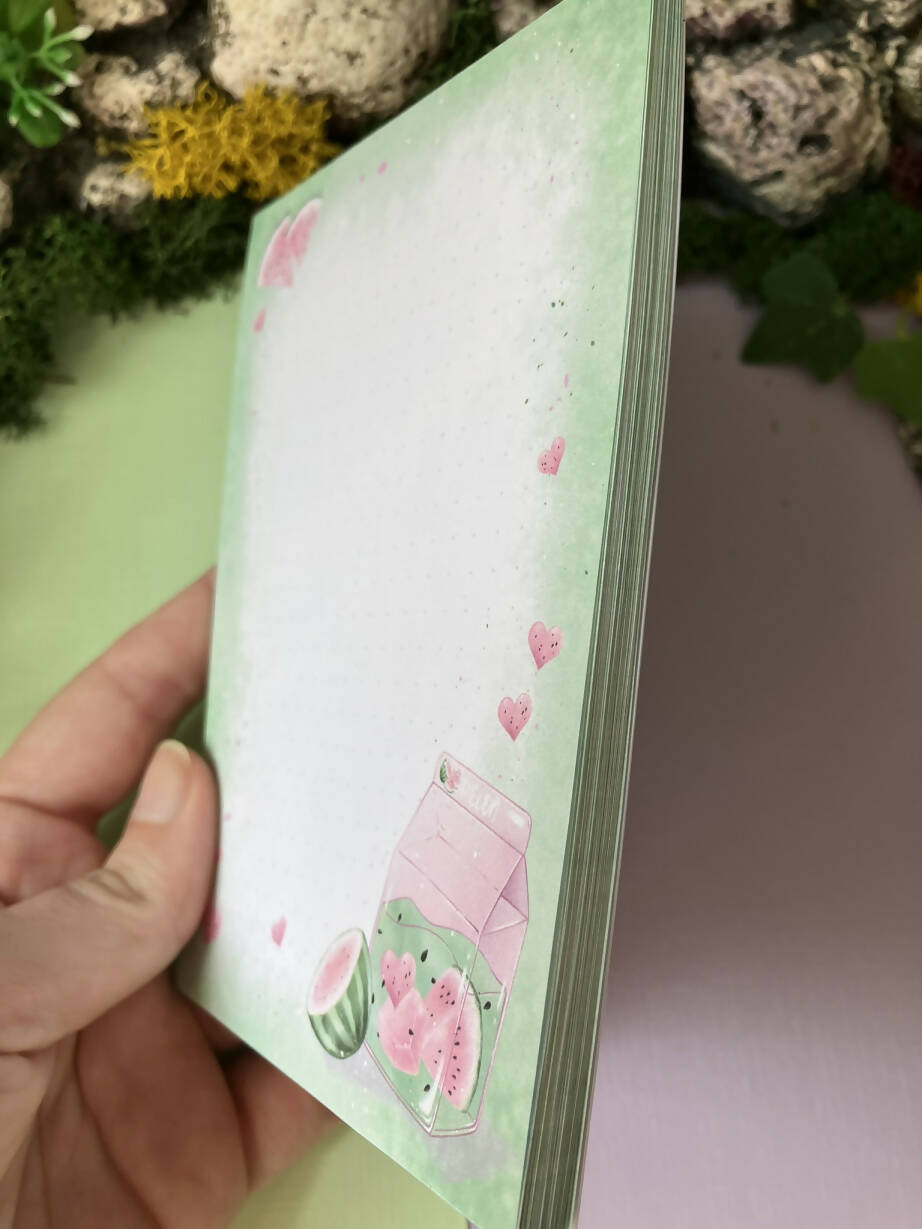 Melon Note Pad, Memo Pad with 50 Pages