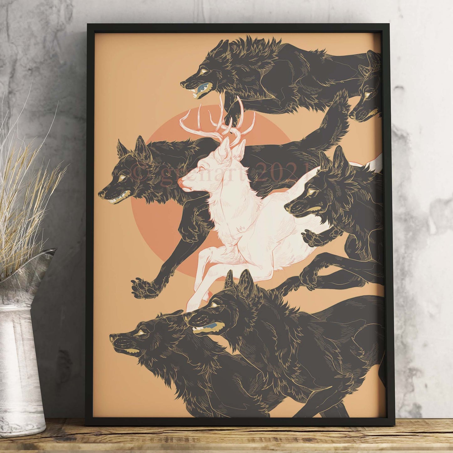 Art print "Run with wolves" by Gren Art